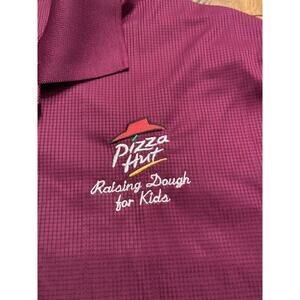Vintage Pizza Hut Y2K Raising Dough For Kids Promotional SS Polo Shirt Large Red